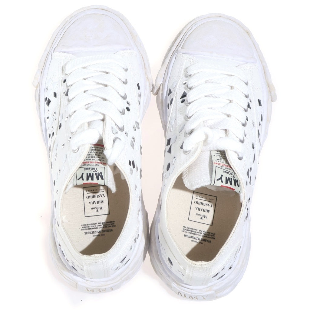 MAISON MIHARAYASUHIRO(メゾンミハラヤスヒロ) PETERSON23 OG Sole Embellished Canvas Low-top Sneaker ピーターソン23 エンブリッシュ キャンバス ロートップスニーカー 16FW724 ホワイト 16FW724
