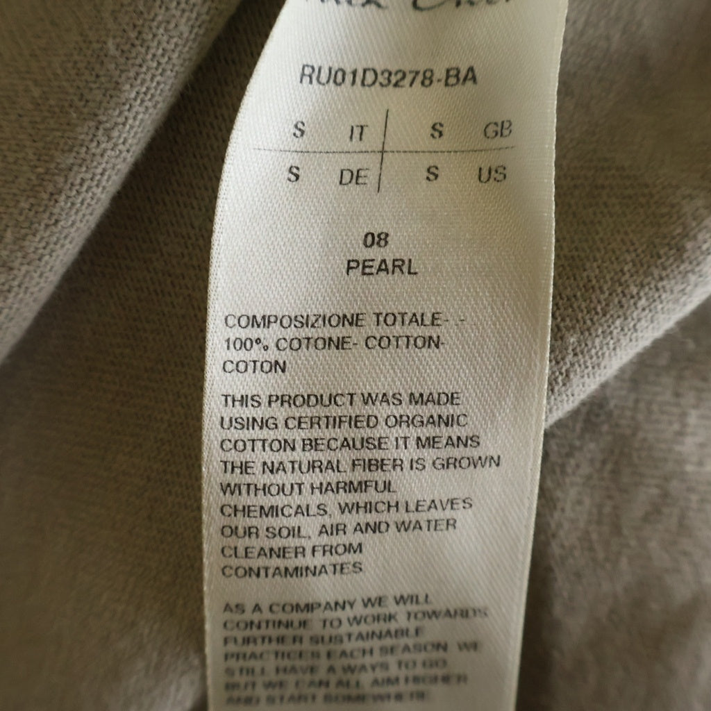 Rick Owens(リックオウエンス) 24SS Splintered Peter T-Shirt クルーネックスウェットトレーナー RU01D3278 BA ベージュ RU01D3278 BA