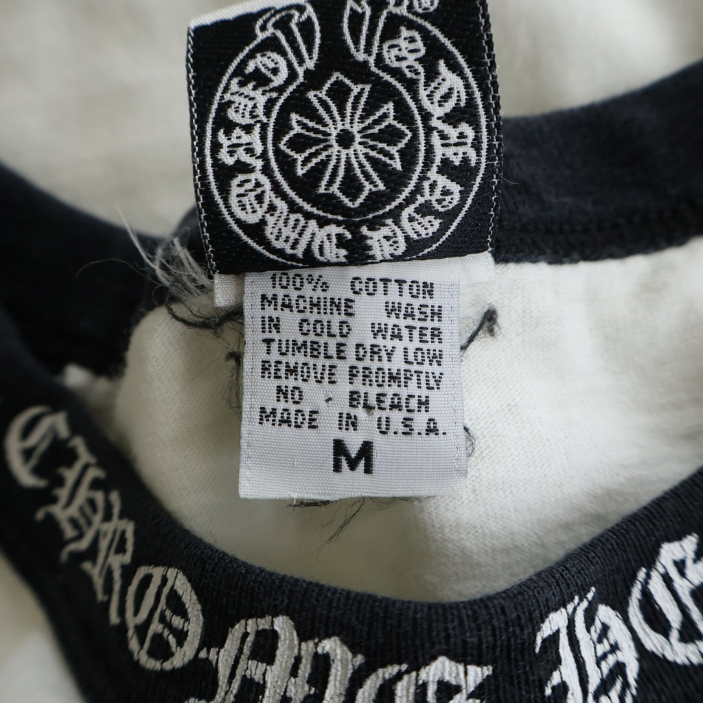 CHROME HEARTS(クロムハーツ) OLD FAIRY CROSS RAGLAN TEE オールド フェアリークロス アームプリント ラグランTシャツ ブラック/ホワイト