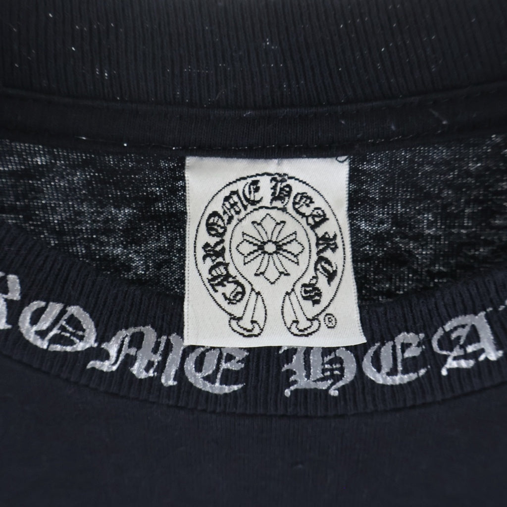 CHROME HEARTS(クロムハーツ) OLD VINE DAGGER LOGO S/S TEE オールド ヴァインダガーロゴプリント半袖Tシャツ ブラック/シルバー