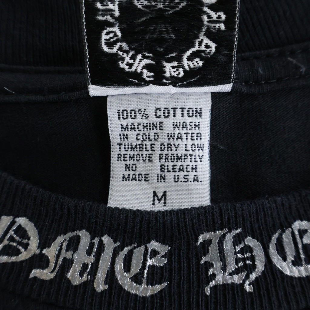 CHROME HEARTS(クロムハーツ) OLD VINE DAGGER LOGO S/S TEE オールド ヴァインダガーロゴプリント半袖Tシャツ ブラック/シルバー