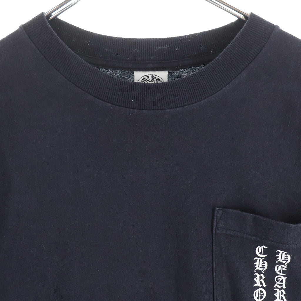 CHROME HEARTS(クロムハーツ) OLD CH SCROLL LOGO L/S TEE スクロールロゴ アームプリント長袖Tシャツ ブラック