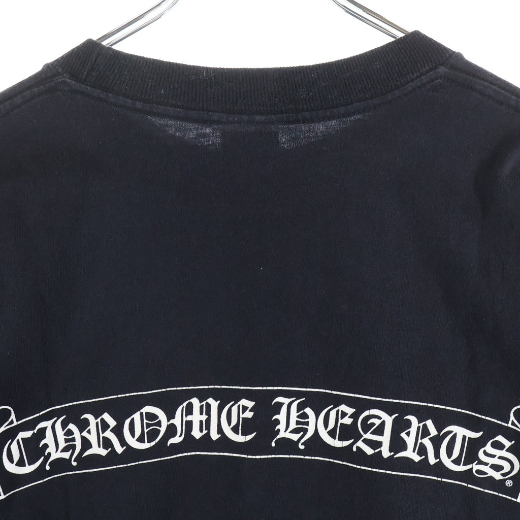 CHROME HEARTS(クロムハーツ) OLD CH SCROLL LOGO L/S TEE スクロールロゴ アームプリント長袖Tシャツ ブラック