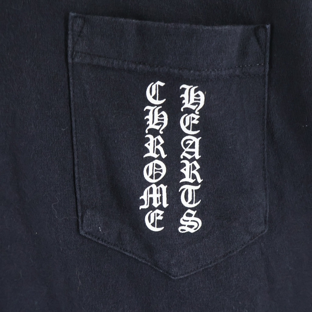 CHROME HEARTS(クロムハーツ) OLD CH SCROLL LOGO L/S TEE スクロールロゴ アームプリント長袖Tシャツ ブラック