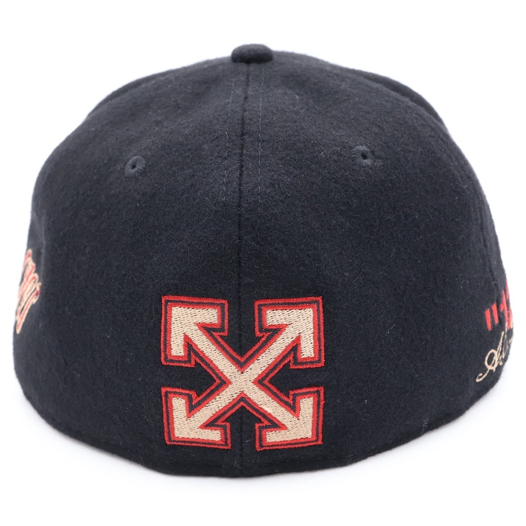OFF-WHITE(オフホワイト) 24AW ×New Era ×AC Milan 59FIFTY ニューエラ AC ミラン ベースボールキャップ ブラック -