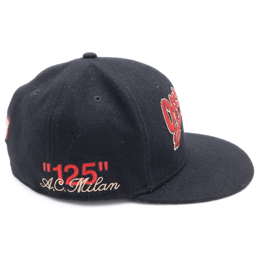 OFF-WHITE(オフホワイト) 24AW ×New Era ×AC Milan 59FIFTY ニューエラ AC ミラン ベースボールキャップ ブラック -