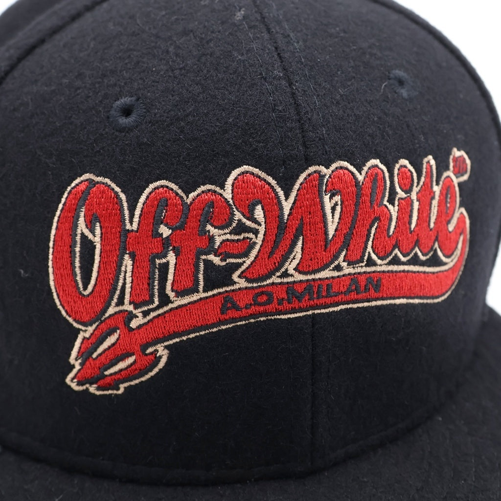 OFF-WHITE(オフホワイト) 24AW ×New Era ×AC Milan 59FIFTY ニューエラ AC ミラン ベースボールキャップ ブラック -