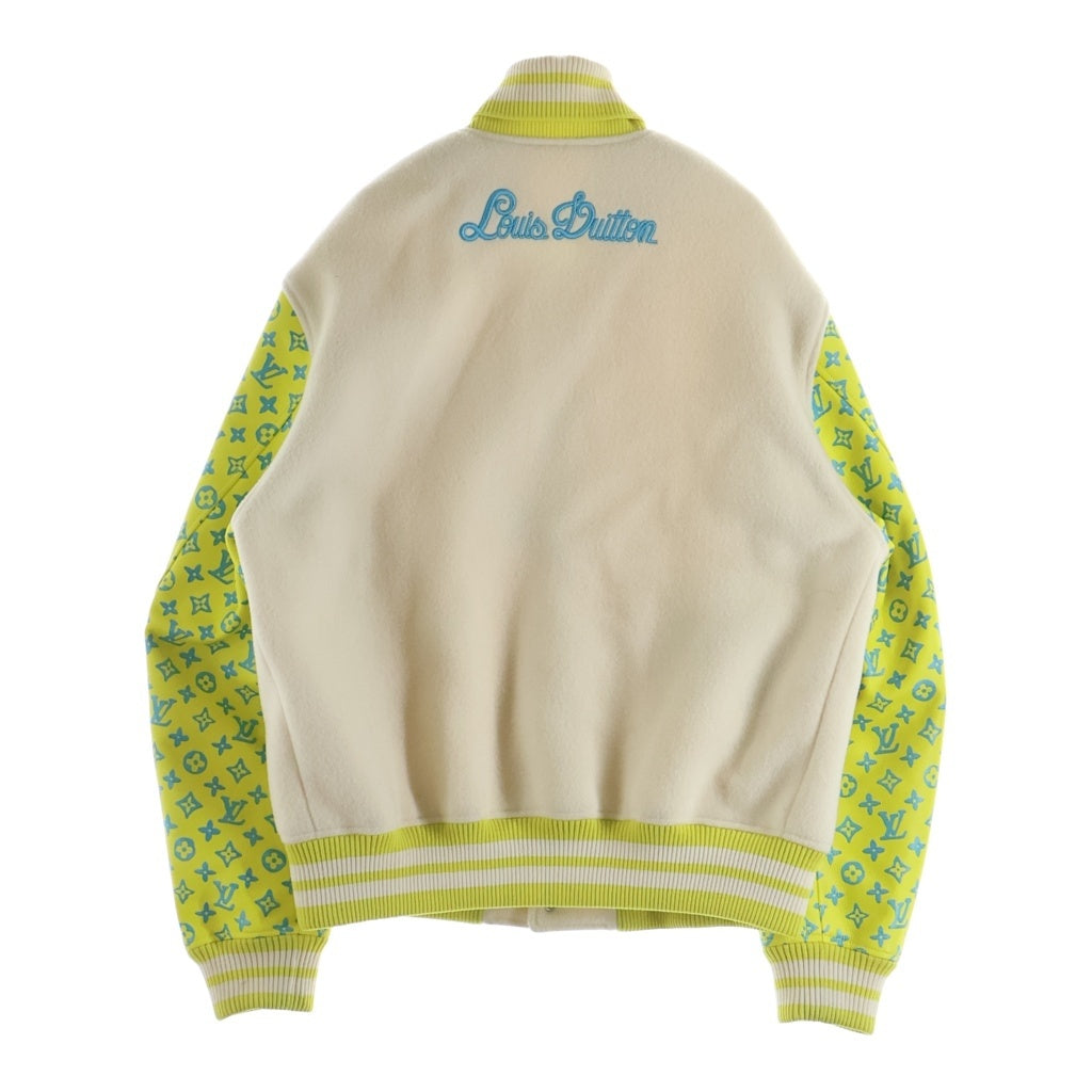 LOUIS VUITTON(ルイヴィトン) 23SS モノグラム プレイグラウンド バーシティブルゾン スタジャン RM231 YJ3 HOL62E ホワイト/イエロー