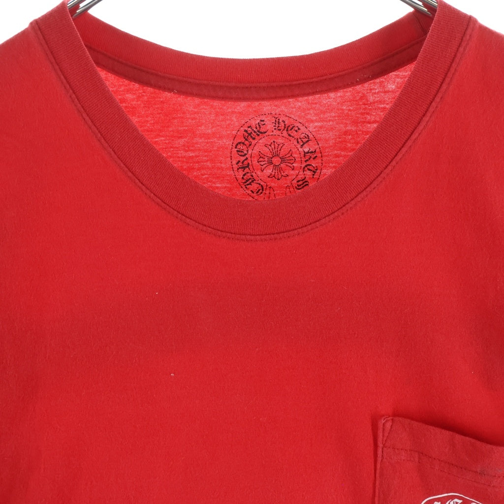 CHROME HEARTS(クロムハーツ) CH L S 1 袖ロゴスクロールラベルバックプリント長袖Tシャツカットソー レッド -