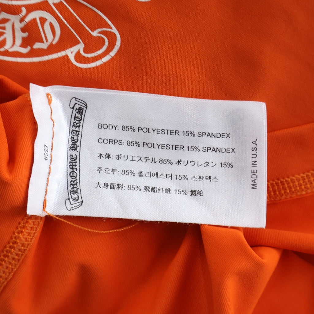 CHROME HEARTS(クロムハーツ) ラッシュガード ホースシュー CHプラス オールイングリッシュ ロングスリーブカットソー 長袖Tシャツ オレンジ -