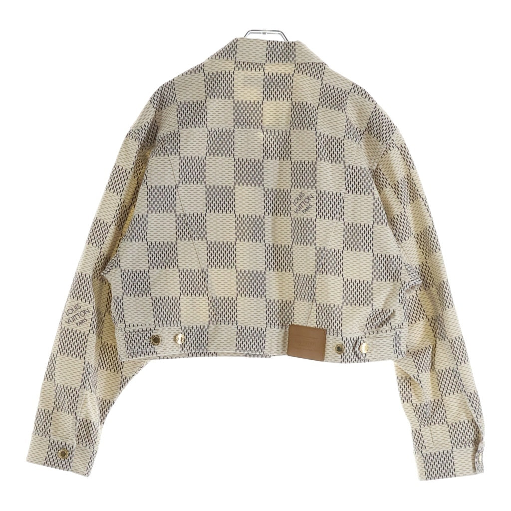 LOUIS VUITTON(ルイヴィトン) 21AW ダミエ アズール デニム トラッカージャケット ホワイト レディース RW221W KE3 FMJA33
