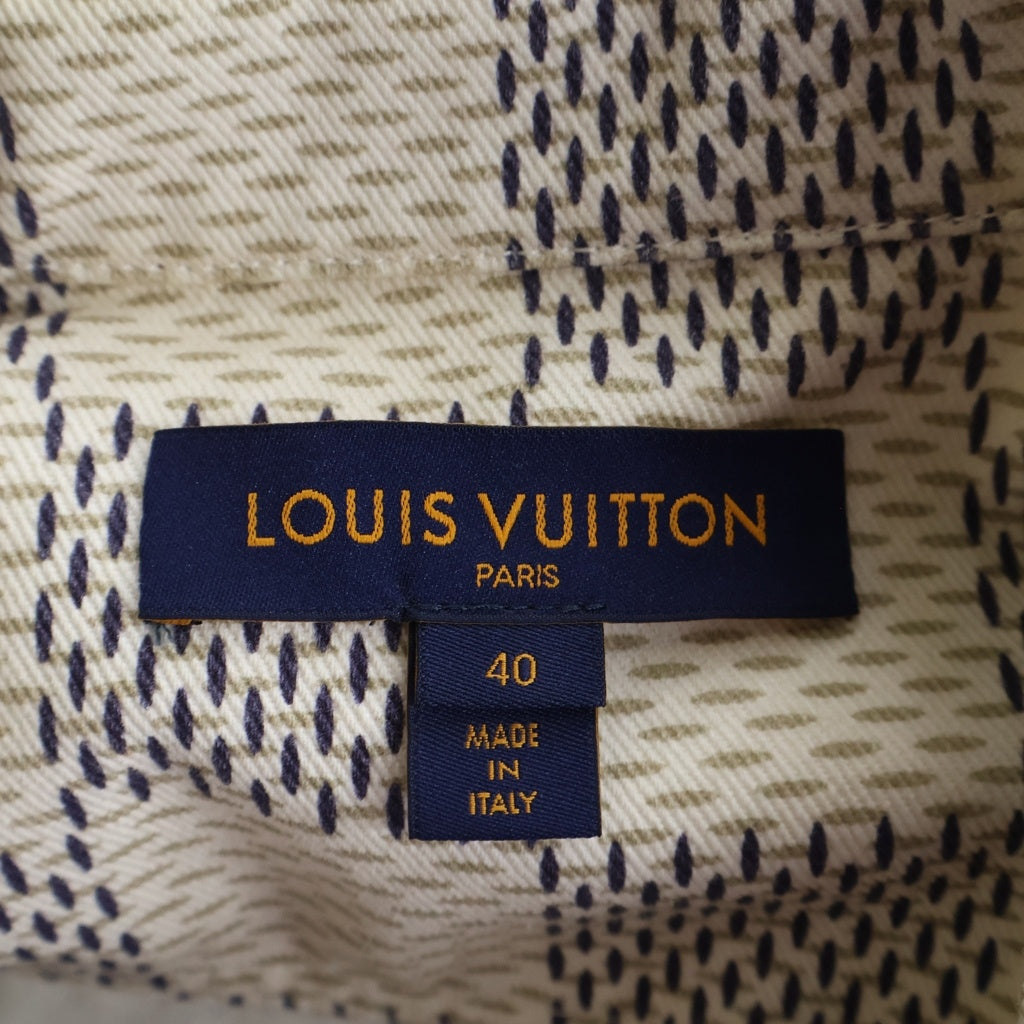 LOUIS VUITTON(ルイヴィトン) 21AW ダミエ アズール デニム トラッカージャケット ホワイト レディース RW221W KE3 FMJA33
