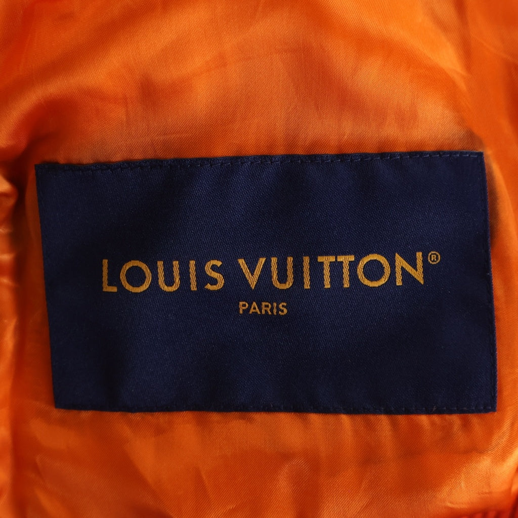 LOUIS VUITTON(ルイヴィトン) 23SS ミニバーシティブルゾン クロップド スタジアムジャンバー スタジャン ブルゾン ホワイト/オレンジ RM231 MJY HOL71E 1AB97R