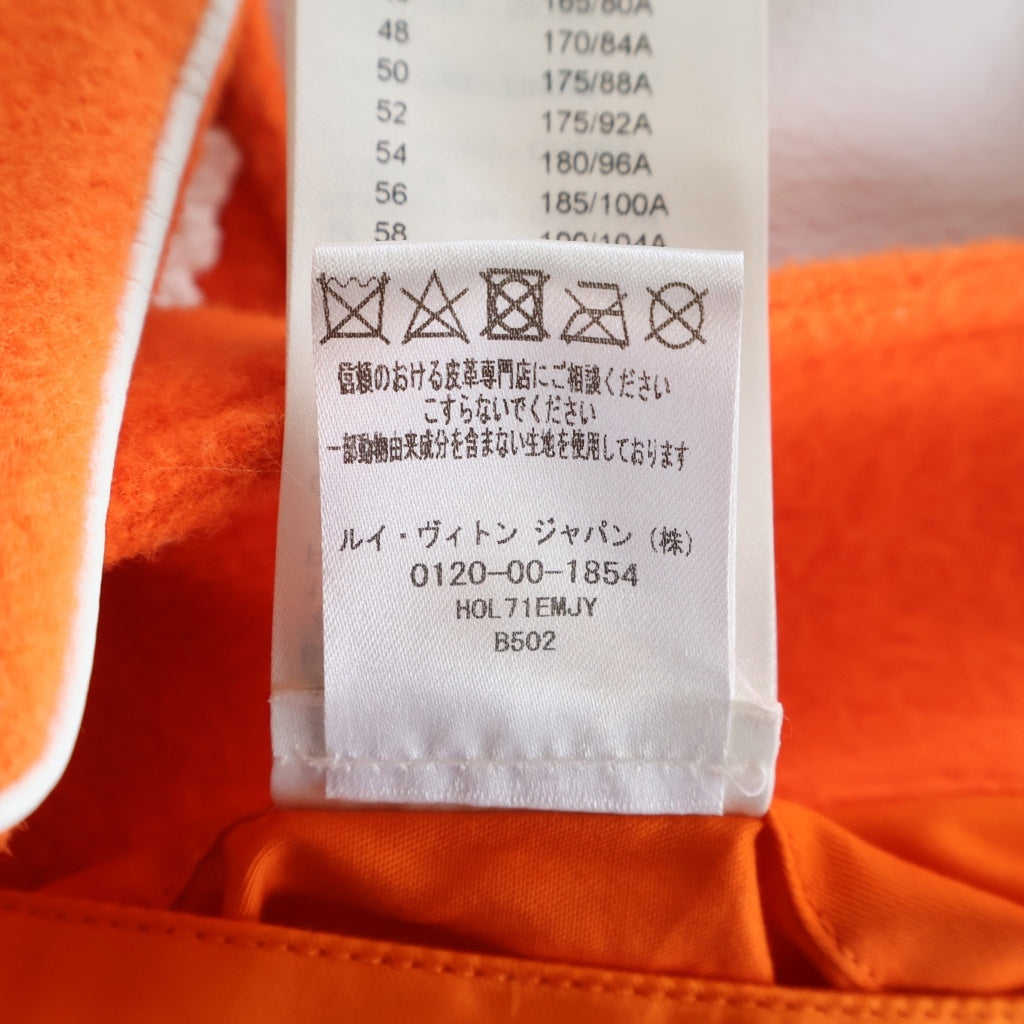 LOUIS VUITTON(ルイヴィトン) 23SS ミニバーシティブルゾン クロップド スタジアムジャンバー スタジャン ブルゾン ホワイト/オレンジ RM231 MJY HOL71E 1AB97R