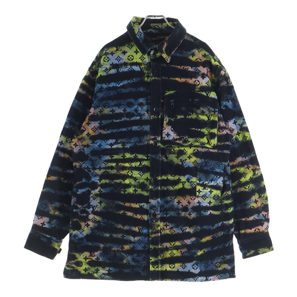 LOUIS VUITTON(ルイヴィトン) 21AW Painted Monogram Tie Dyed Denim Shirt RM2129 H98 HLA10W ペインテッド モノグラム 対台柄デニムシャツジャケット マルチ