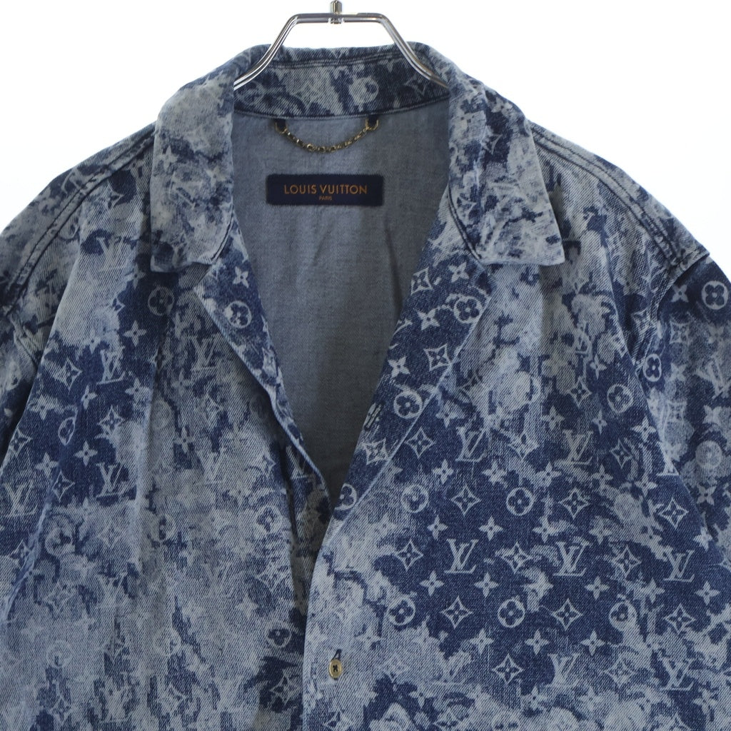 LOUIS VUITTON(ルイヴィトン) 21SS Hawaiian Tapestry Denim Shirt RM211M ZMC HKS02W ハワイアン タペストリーデニム半袖シャツ インディゴ