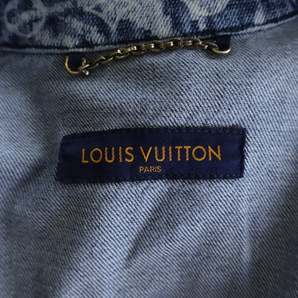 LOUIS VUITTON(ルイヴィトン) 21SS Hawaiian Tapestry Denim Shirt RM211M ZMC HKS02W ハワイアン タペストリーデニム半袖シャツ インディゴ