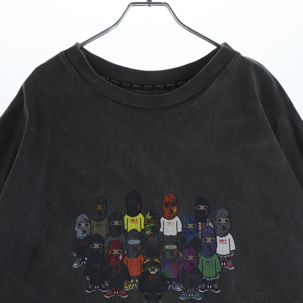 cvtvlist(カタリスト) CREW S/S TEE 2101090307 クループリント半袖Tシャツ ブラック