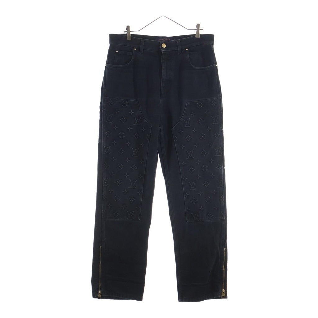 LOUIS VUITTON(ルイヴィトン) 22AW Monogram Carpenter Denim Pants RM222M OK4 HND10W モノグラム ディテールカーペンターデニムパンツ ブラック