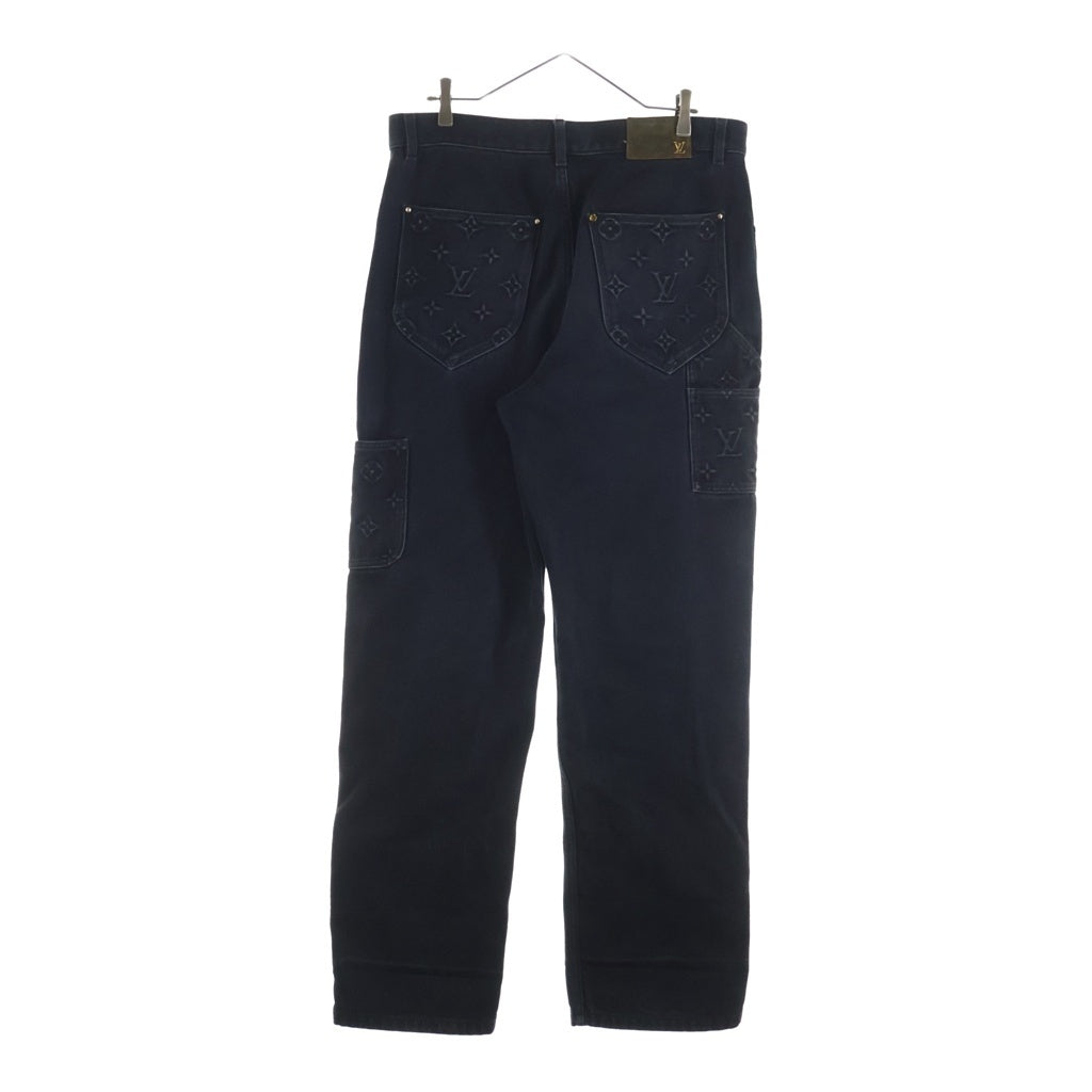 LOUIS VUITTON(ルイヴィトン) 22AW Monogram Carpenter Denim Pants RM222M OK4 HND10W モノグラム ディテールカーペンターデニムパンツ ブラック