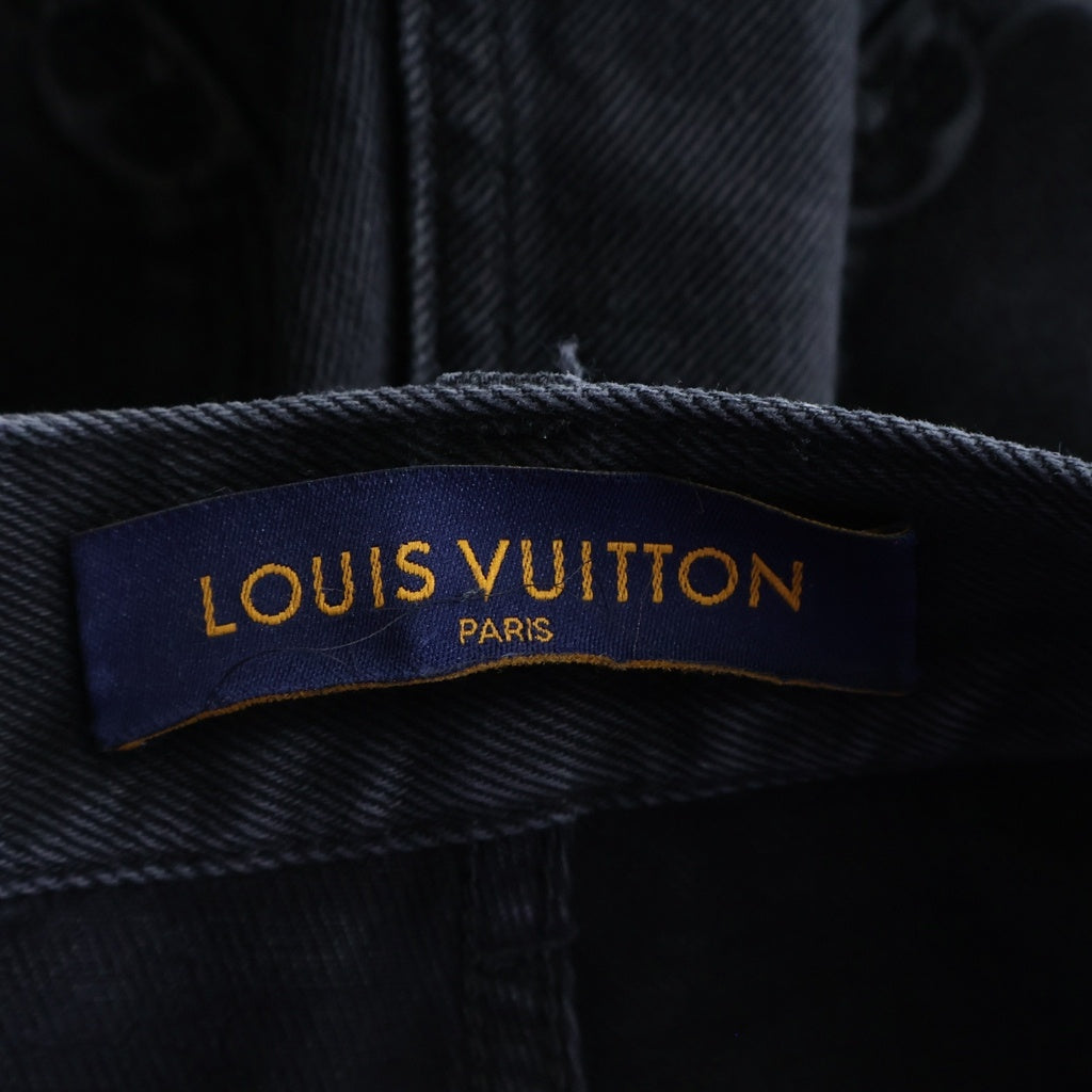 LOUIS VUITTON(ルイヴィトン) 22AW Monogram Carpenter Denim Pants RM222M OK4 HND10W モノグラム ディテールカーペンターデニムパンツ ブラック