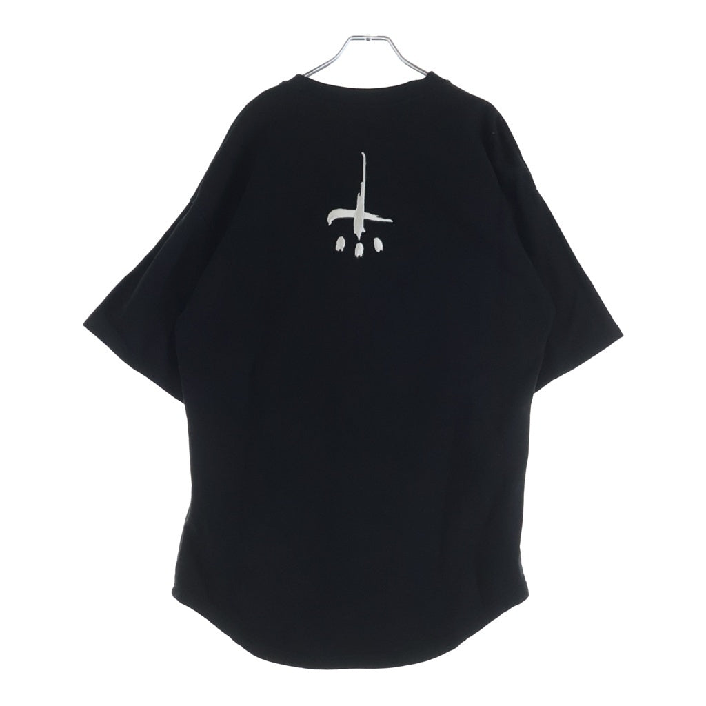 cvtvlist(カタリスト) ロゴ刺繍 スウェット半袖Tシャツ 2401070301 ブラック