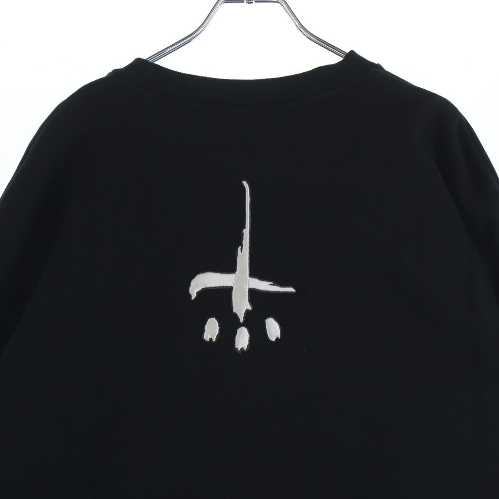 cvtvlist(カタリスト) ロゴ刺繍 スウェット半袖Tシャツ 2401070301 ブラック
