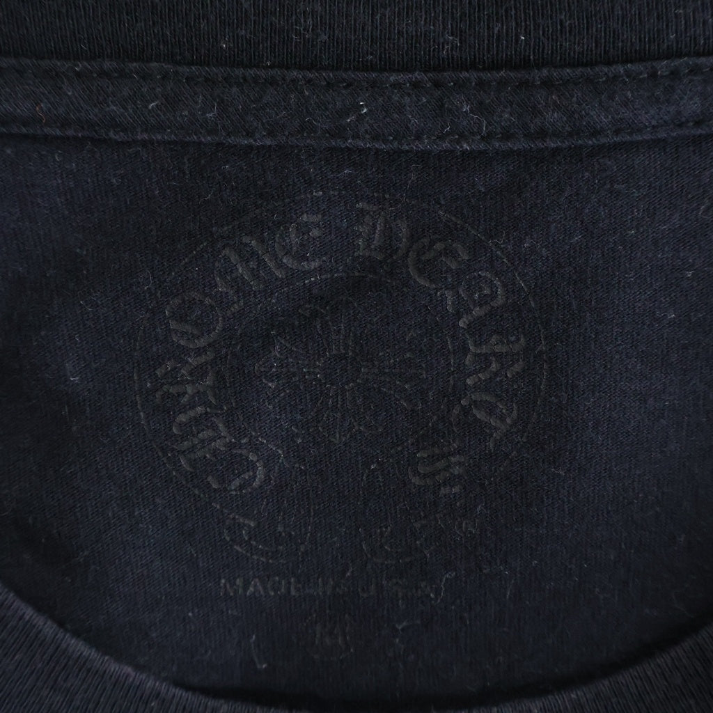 CHROME HEARTS(クロムハーツ) DBL FLRL L/S TEE ダブルフローラル バックヴァーティカルロゴプリント長袖Tシャツ ブラック/イエロー