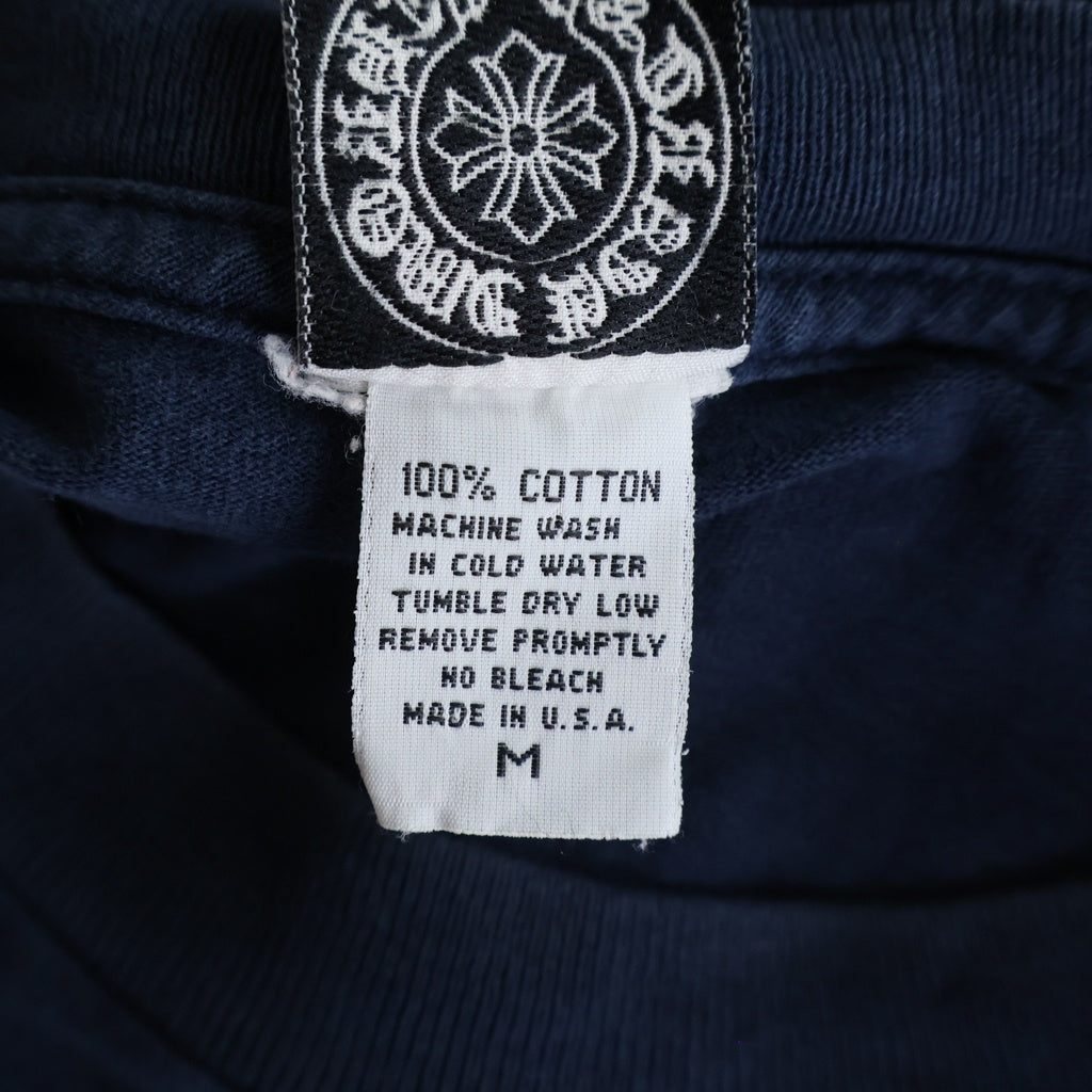 CHROME HEARTS(クロムハーツ) OLD Vine Dagger Arm L/S Tee オールド ヴァインダガー アームクロスプリント長袖Tシャツ ネイビー/ホワイト