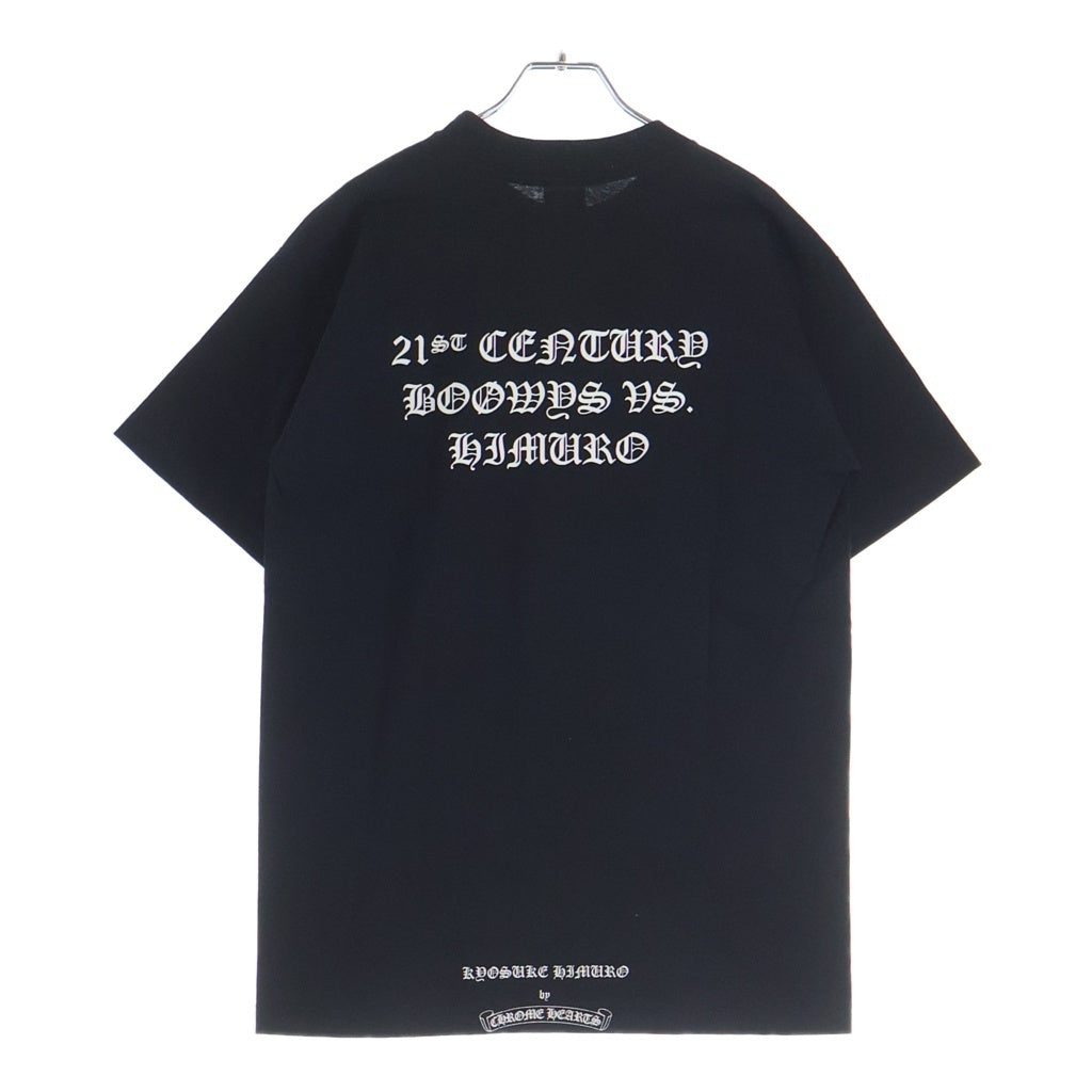 CHROME HEARTS(クロムハーツ) OLD ×KYOSUKE HIMURO 21st CENTURY BOOWYS VS S/S TEE ×氷室京介 オールド ボウイVSヒムロ プリントクルーネック半袖Tシャツ ブラック