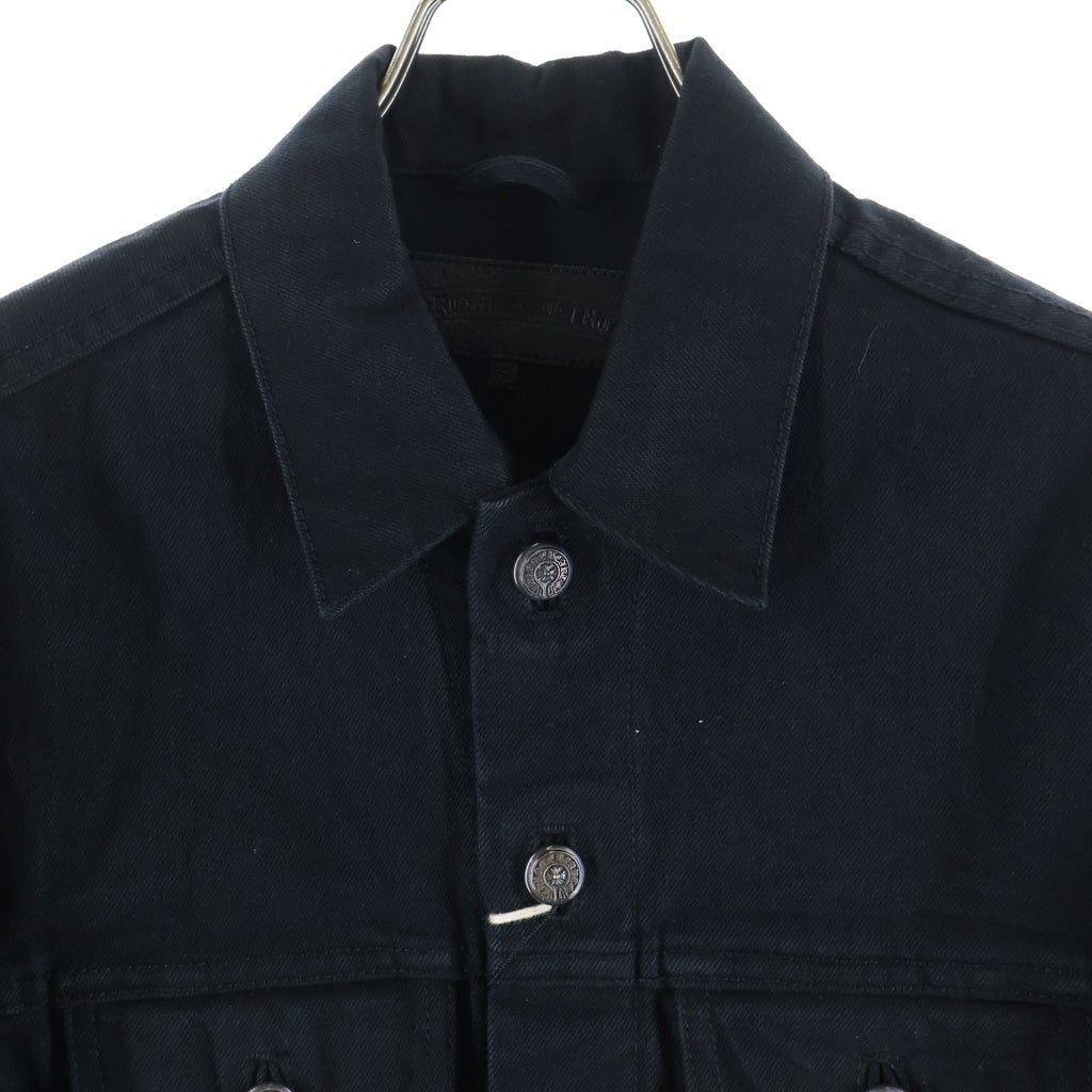 CHROME HEARTS(クロムハーツ) DENIM JACKET デニムジャケット 袖クロスパッチ ブラック -