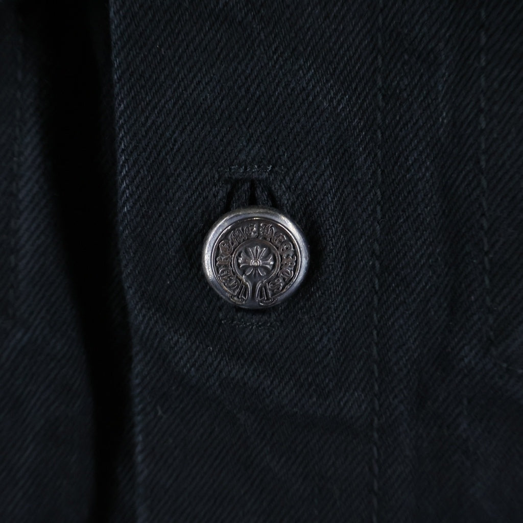 CHROME HEARTS(クロムハーツ) DENIM JACKET デニムジャケット 袖クロスパッチ ブラック -