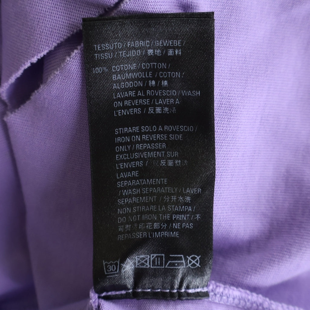 BALENCIAGA(バレンシアガ) 21SS デストロイ加工 ロゴプリント 半袖Tシャツ カットソー 651795 パープル