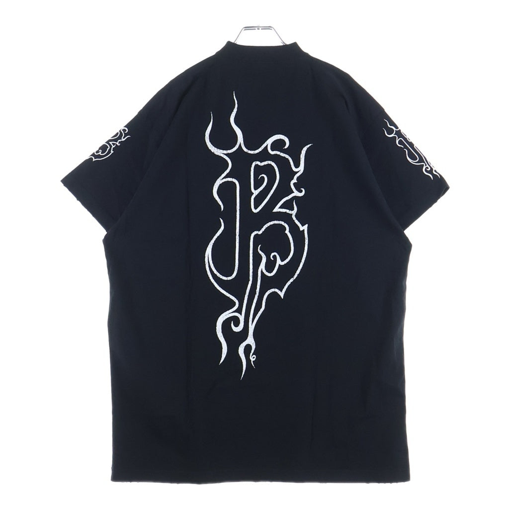 BALENCIAGA(バレンシアガ) DARKWAVE TEE メタルロゴ ダークウェブ 半袖Tシャツカットソー 739028 TPVN5 ブラック