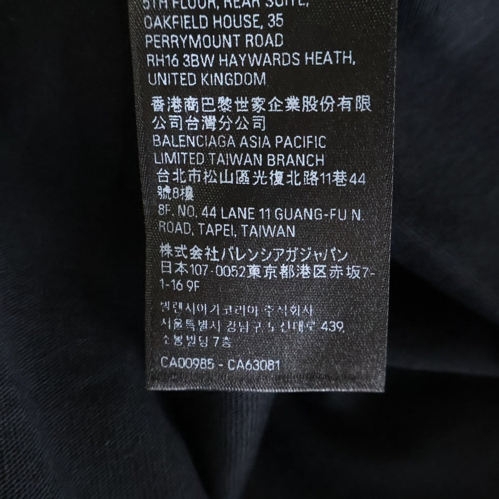 BALENCIAGA(バレンシアガ) DARKWAVE TEE メタルロゴ ダークウェブ 半袖Tシャツカットソー 739028 TPVN5 ブラック