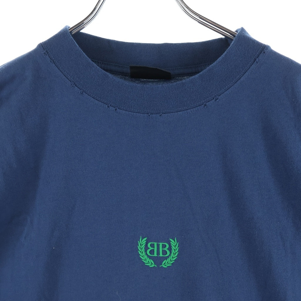 BALENCIAGA(バレンシアガ) 25SS BB LOGO TEE ロゴ刺繍半袖Tシャツ ネイビー764235 TSVC9