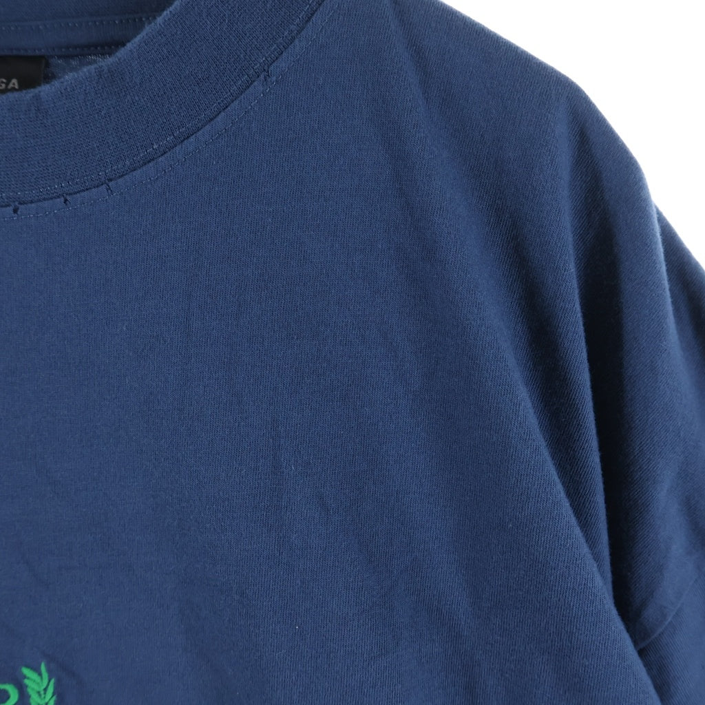 BALENCIAGA(バレンシアガ) 25SS BB LOGO TEE ロゴ刺繍半袖Tシャツ ネイビー764235 TSVC9