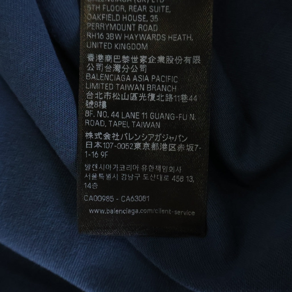 BALENCIAGA(バレンシアガ) 25SS BB LOGO TEE ロゴ刺繍半袖Tシャツ ネイビー764235 TSVC9