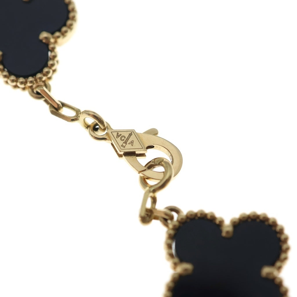 Van Cleef & Arpels(ヴァンクリーフアンドアーペル) ヴィンテージアルハンブラ 5モチーフ ブレスレット オニキス イエローゴールド×ブラック 750 レディース