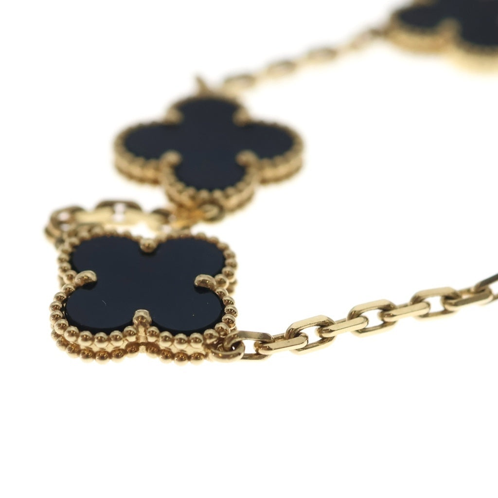 Van Cleef & Arpels(ヴァンクリーフアンドアーペル) ヴィンテージアルハンブラ 5モチーフ ブレスレット オニキス イエローゴールド×ブラック 750 レディース