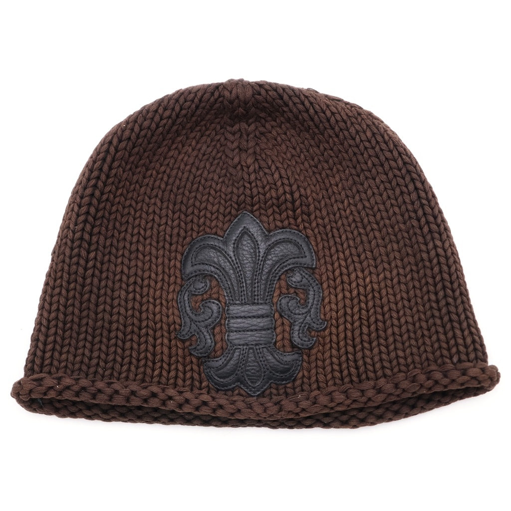 CHROME HEARTS(クロムハーツ) BEANIE CASH BS FLARE BSフレアパッチ ニットビーニー キャップ 帽子 ブラウン/ブラック