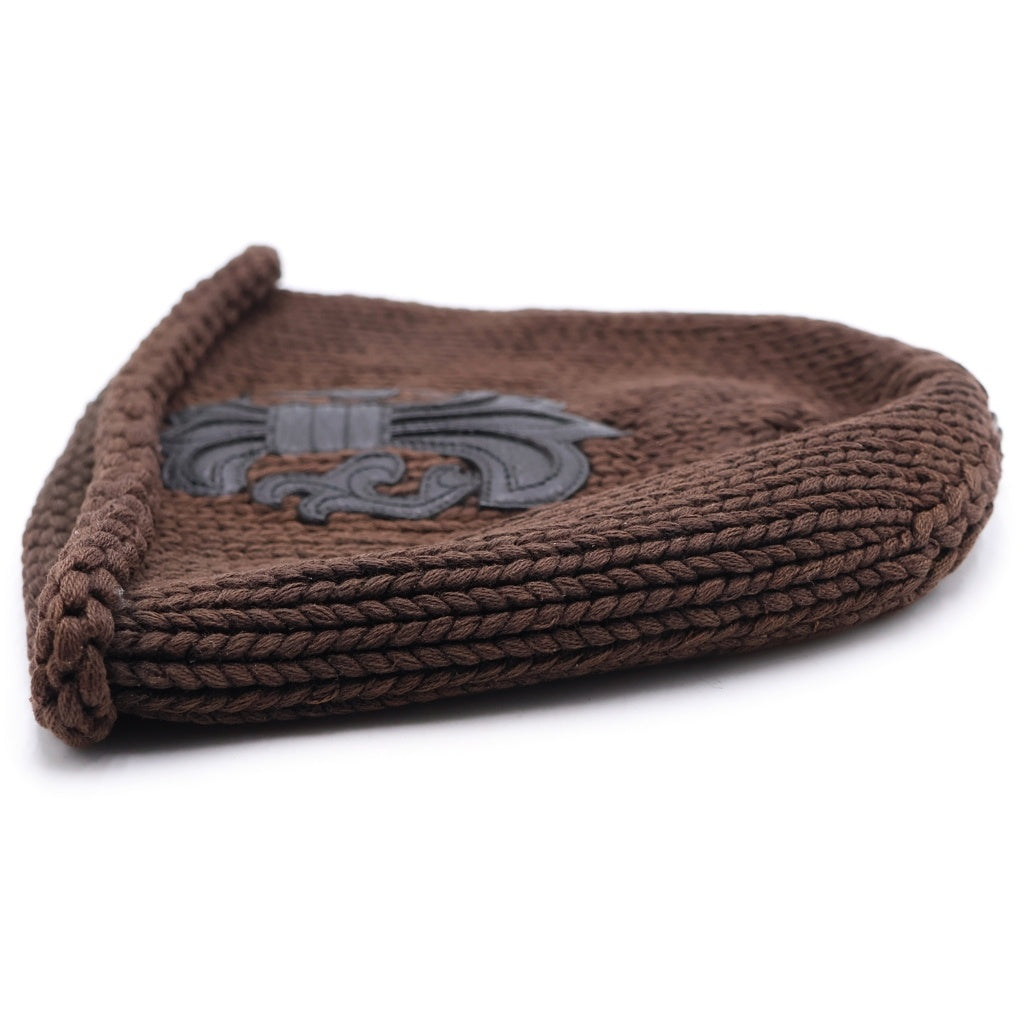 CHROME HEARTS(クロムハーツ) BEANIE CASH BS FLARE BSフレアパッチ ニットビーニー キャップ 帽子 ブラウン/ブラック