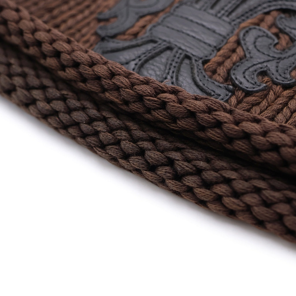 CHROME HEARTS(クロムハーツ) BEANIE CASH BS FLARE BSフレアパッチ ニットビーニー キャップ 帽子 ブラウン/ブラック