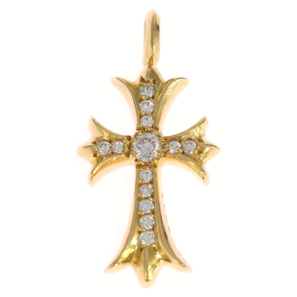CHROME HEARTS(クロムハーツ) 22K TNY CRSF P/DIA タイニーファットクロス PAVEダイヤ ペンダントトップ ゴールドBCA033 -