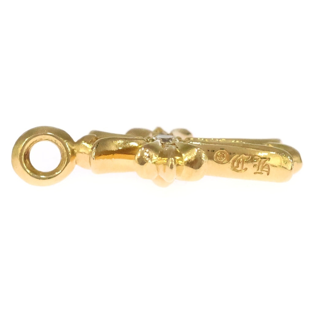 CHROME HEARTS(クロムハーツ) 22K TNY CRSF P/DIA タイニーファットクロス PAVEダイヤ ペンダントトップ ゴールドBCA033 -