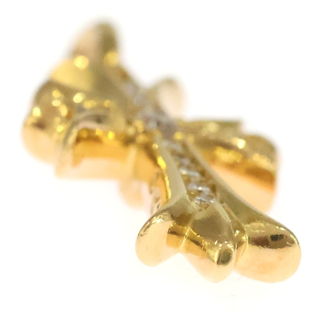 CHROME HEARTS(クロムハーツ) 22K TNY CRSF P/DIA タイニーファットクロス PAVEダイヤ ペンダントトップ ゴールドBCA033 -