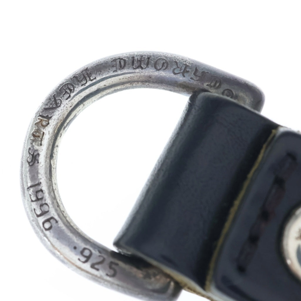 CHROME HEARTS(クロムハーツ) BELT LOOP フローラルボールボタンレザーベルトループ シルバー/ブラック -