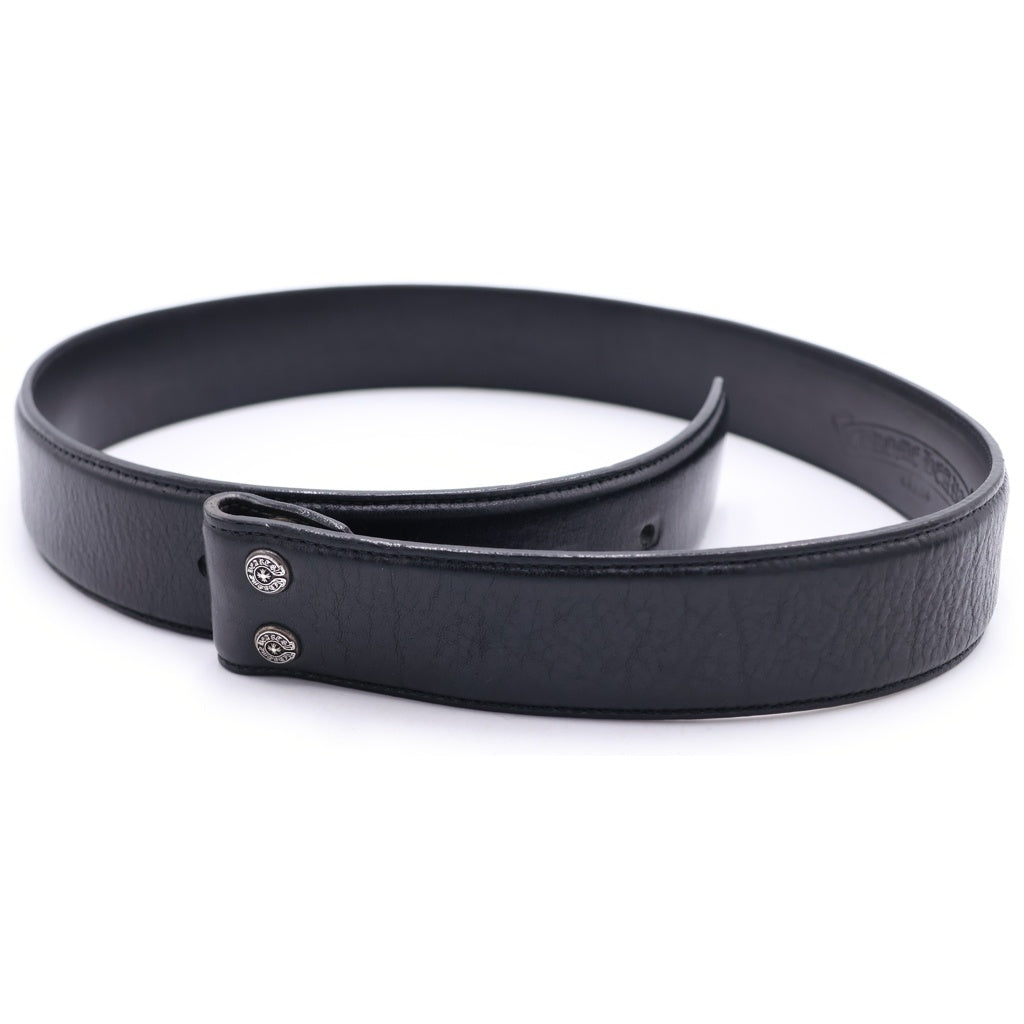 CHROME HEARTS(クロムハーツ) 1.5 STRAP 1.5インチ ホースシューリベッツ レザーベルトストラップ ブラック -