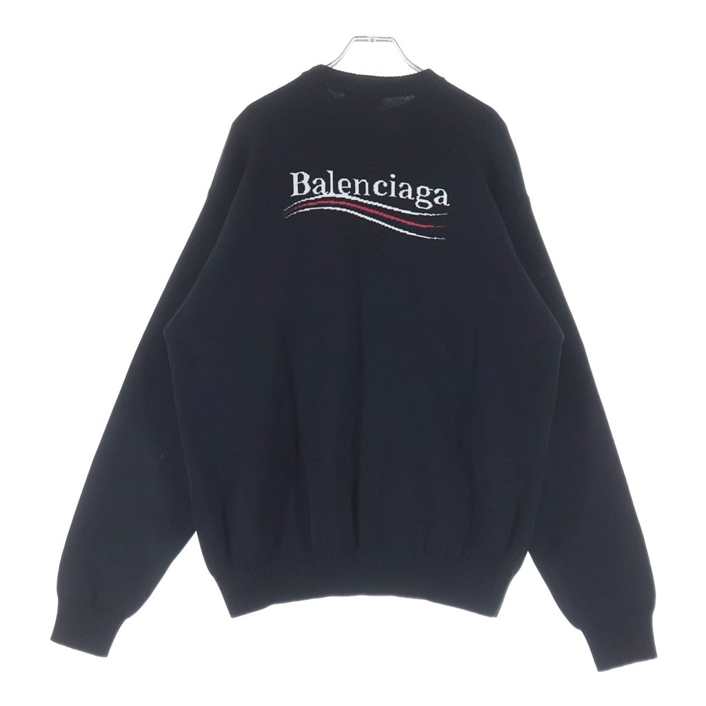 BALENCIAGA(バレンシアガ) WARDROBE ポリティカルキャンペーン 675292 T3176 クルーネックセーター ブラック