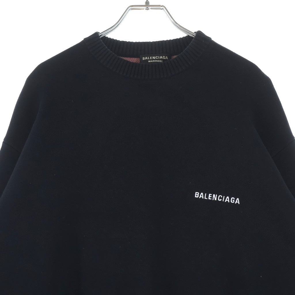BALENCIAGA(バレンシアガ) WARDROBE ポリティカルキャンペーン 675292 T3176 クルーネックセーター ブラック